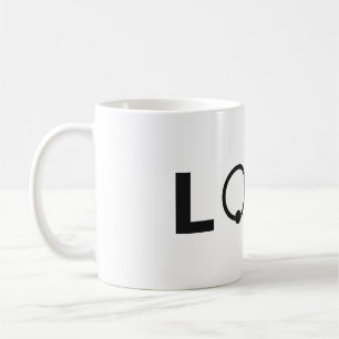LOVE-Wortmarkentasse Schwarz Kaffeetasse