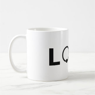 LOVE-Wortmarkentasse Schwarz Kaffeetasse