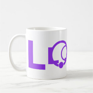 LOVE-Wortmug Purpur Kaffeetasse