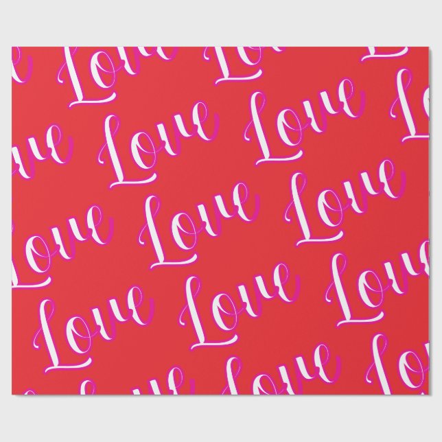 "Love" Wrapping Paper Geschenkpapier (Flach)