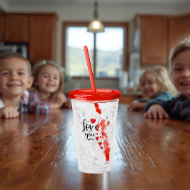 Love You Acrylic Tumbler Acryltrinkbecher