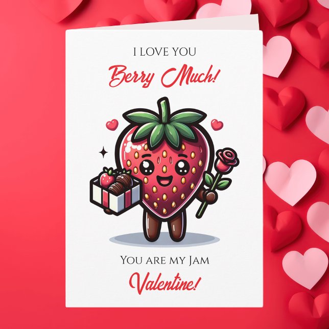 Love You Berry much | Cute Valentine's Day Pun Karte (Von Creator hochgeladen)