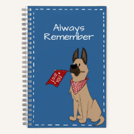 Love You Cute Dog Custom Spiral Notebook Notizbuch