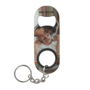 Love You dad < personalized Photo  Mini Flaschenöffner