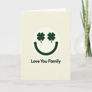 Love You Family Lächelnde Gesichtskarte Karte