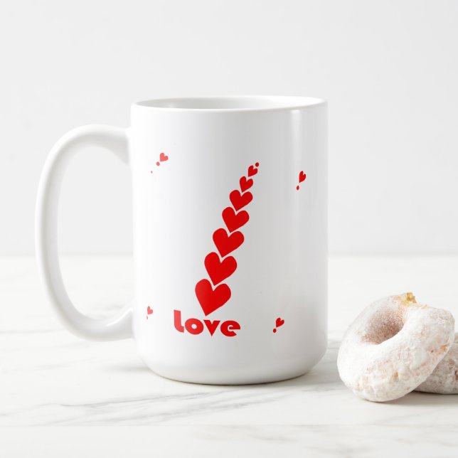 Love you  forever Valentine day  Coffee & Tea Mug Kaffeetasse (Mit Donut)