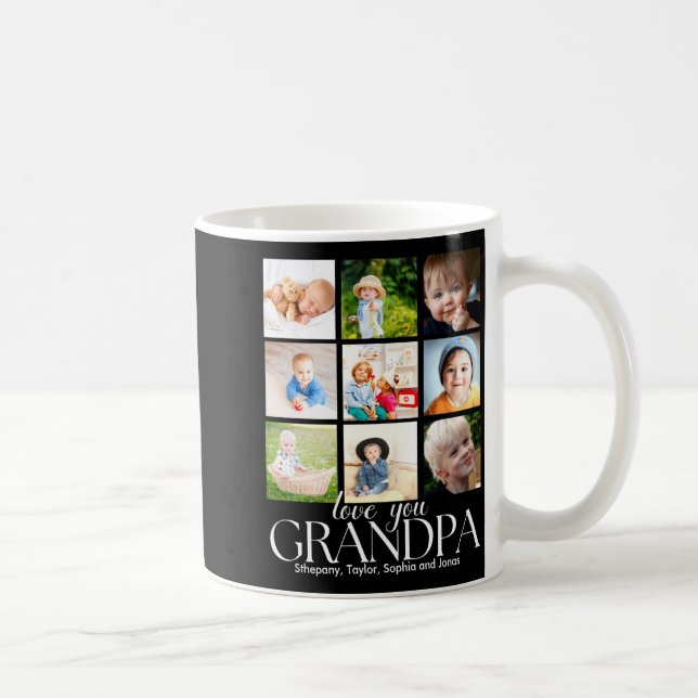 Love You Grandpa Beautiful Collage 9 Photos  Kaffeetasse (Rechts)