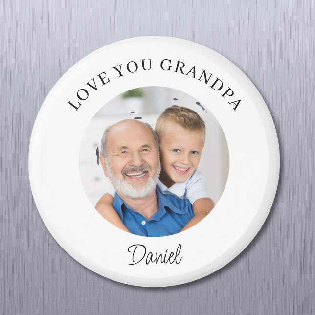 Love You Grandpa Keepsake Photo Magnet (Von Creator hochgeladen)
