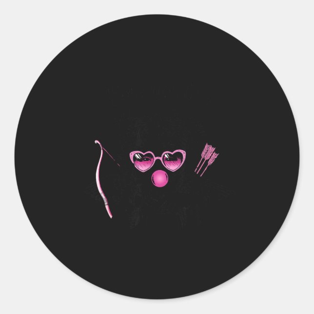 Love You Like Six Seven Cud 67 Meme Valentine's Da Runder Aufkleber (Vorderseite)