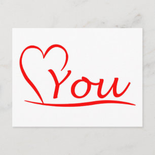 Love You, Mein Herz ist immer offen für dich Postkarte