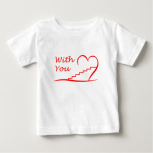 Love You, mit dir zusammen die Treppe hinauf Baby T-shirt