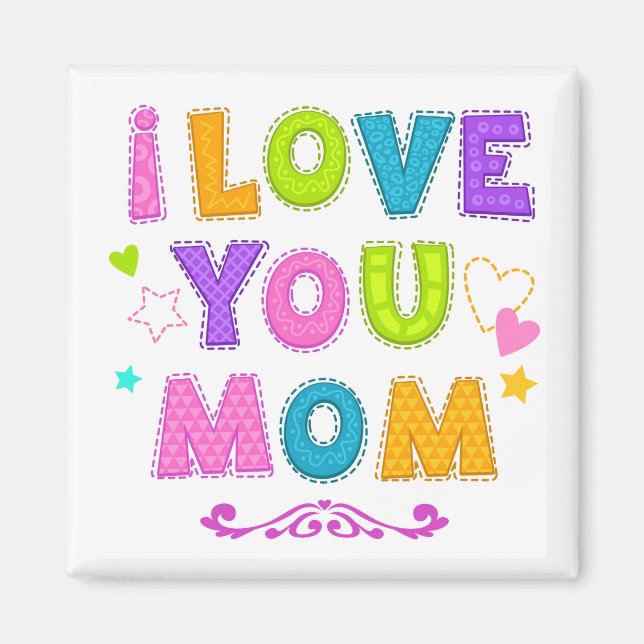 Love You Mom Magnet (Vorne)