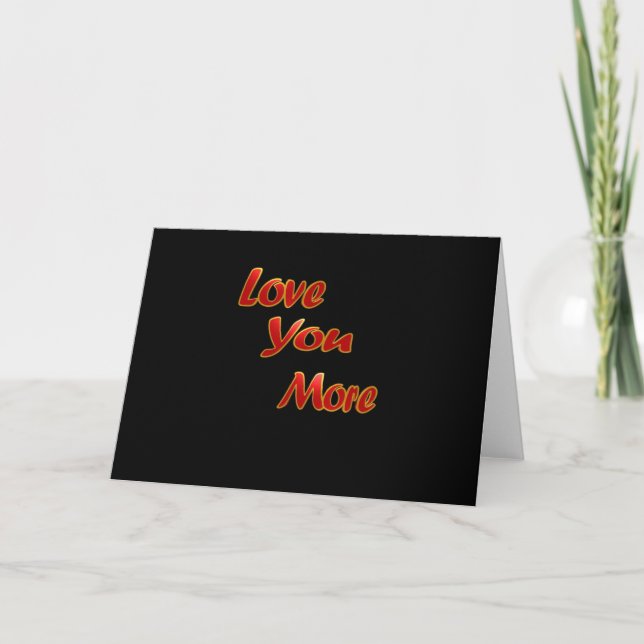 Love You More Balanced Visual Design  Karte (Vorderseite)