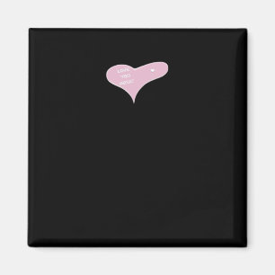 Love You More Blaue Moderne Optik  Magnet