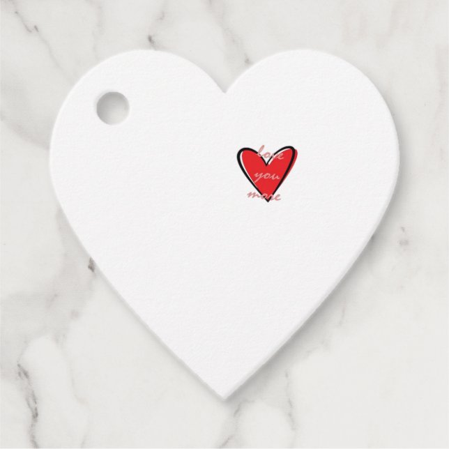 Love You More Creative Minimal Style  Geschenkanhänger (Vorderseite)