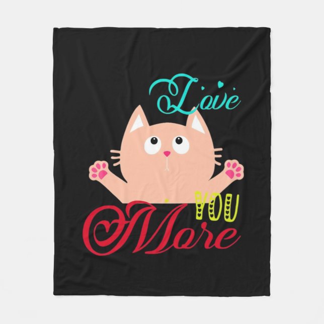 Love You More Elegant Style  Fleecedecke (Vorderseite)