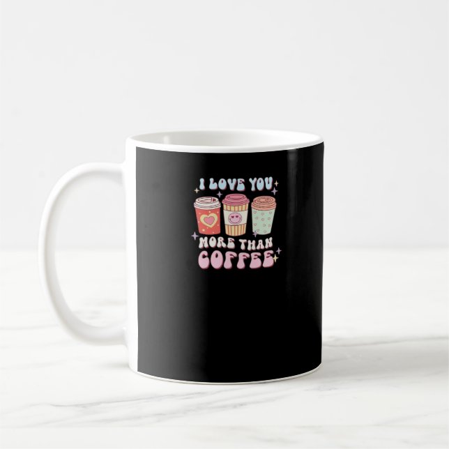 Love You More Minimal Design  Kaffeetasse (Links)