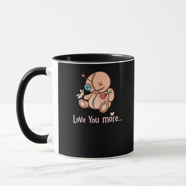 Love You More Minimal Design  Tasse (Links)