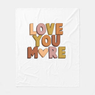Love You More Minimaler Romantischer Stil Fleecedecke