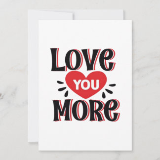 Love You More Soft Modern Design  Feiertagskarte