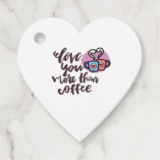 Love You More Than Coffee Cute Romantic Style  Geschenkanhänger