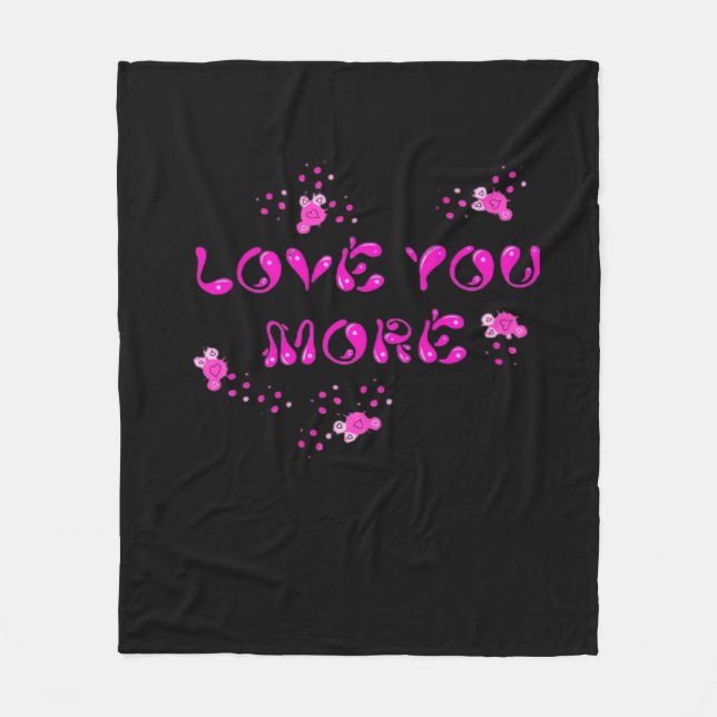 Love You More Visual Style  Fleecedecke (Vorderseite)