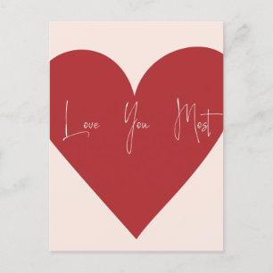 "Love You Most" Postkarte