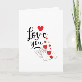 Love You Personalized Folded Card Karte