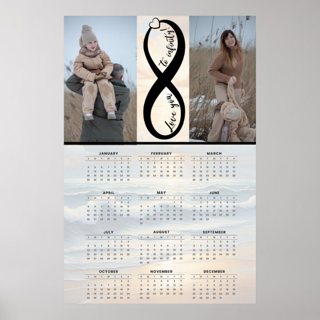 “Love you to infinity” – Custom Calendar Poster (Vorne)