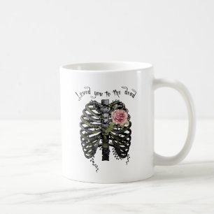 Love you to the Dead - Gothic Rib Cage Kaffeetasse
