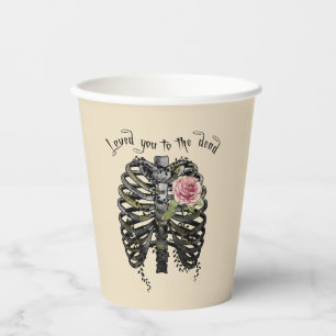 Love you to the Dead - Gothic Rib Cage Pappbecher