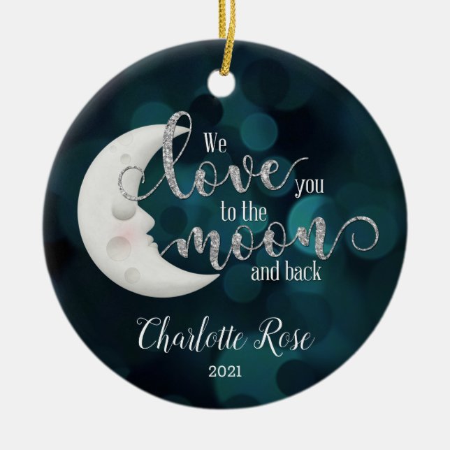 Love you to the moon and back Christmas ornament (Vorne)