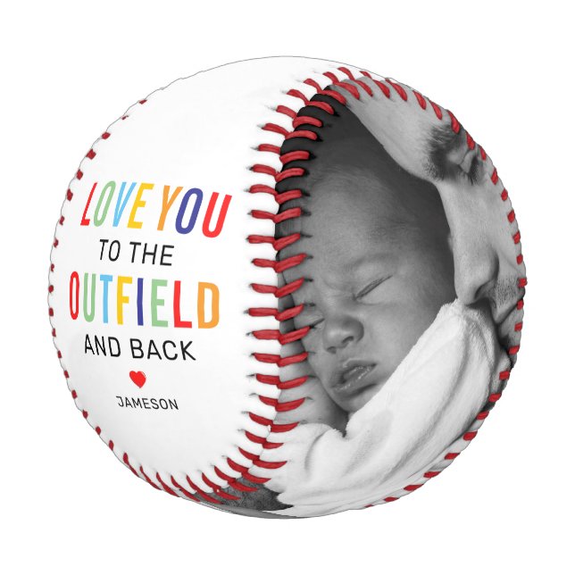 Love You to the Outfield Baseball (Schrägansicht)