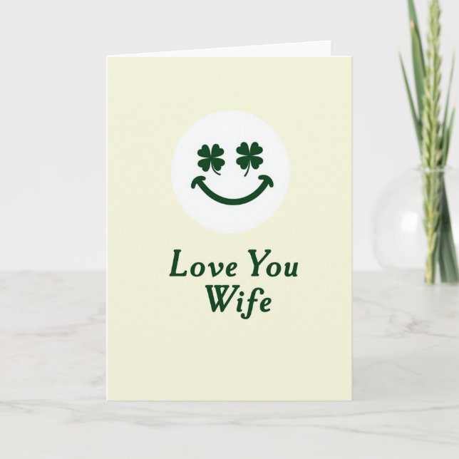 Love You Wife Smiling Card Karte (Vorderseite)