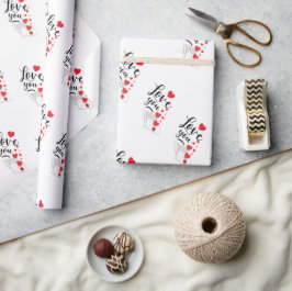 Love You Wrapping Paper Geschenkpapier