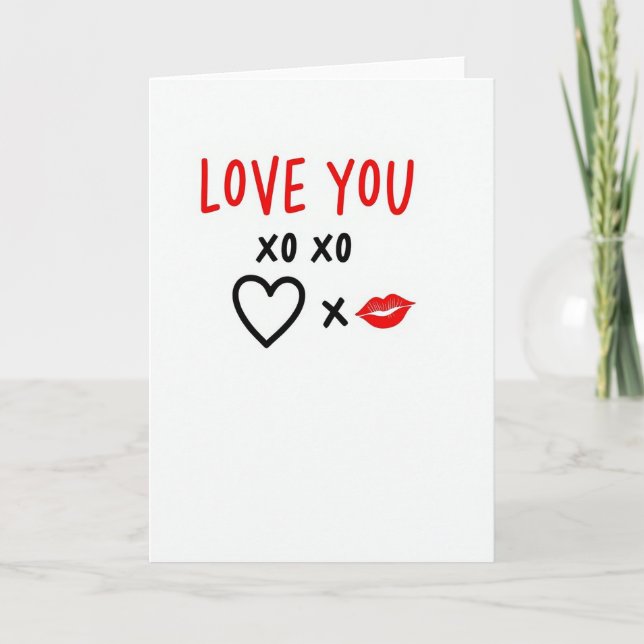 Love You Xo Xo Karte (Vorderseite)