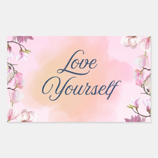 Love Yourself Aesthetic Sticker (Vorderseite)