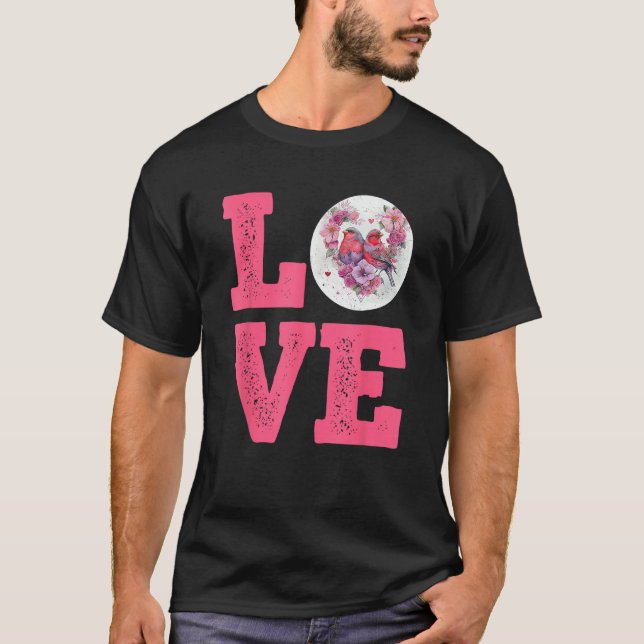 LOVE Zebra Finches Bird  Finches Owner Finch Bird T-Shirt (Vorderseite)