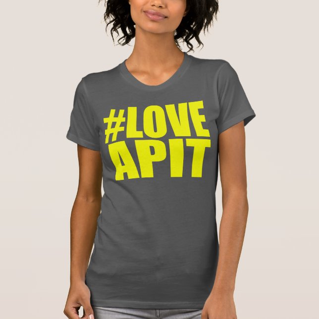 #LOVEAPIT Frauen-Gelb-Rennläufer - ANDERER T-Shirt (Vorderseite)