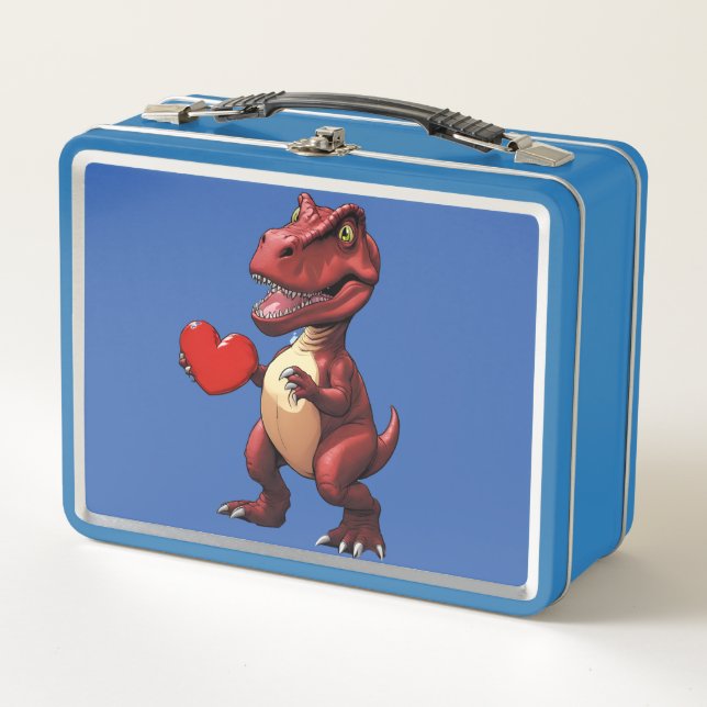 Loveasaurus Dinosaur Metal Lunchbox (Vorderseite)