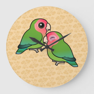 Lovebird Adorable Pair Große Wanduhr