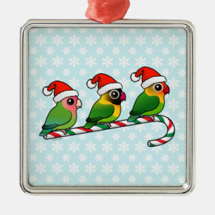 Lovebird Candy Cane Ornament Aus Metall