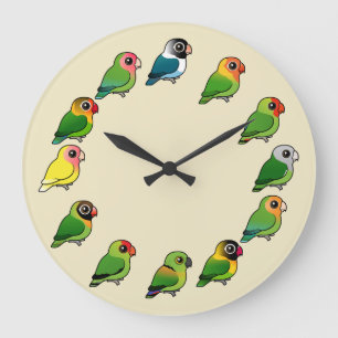 Lovebird Clock Große Wanduhr