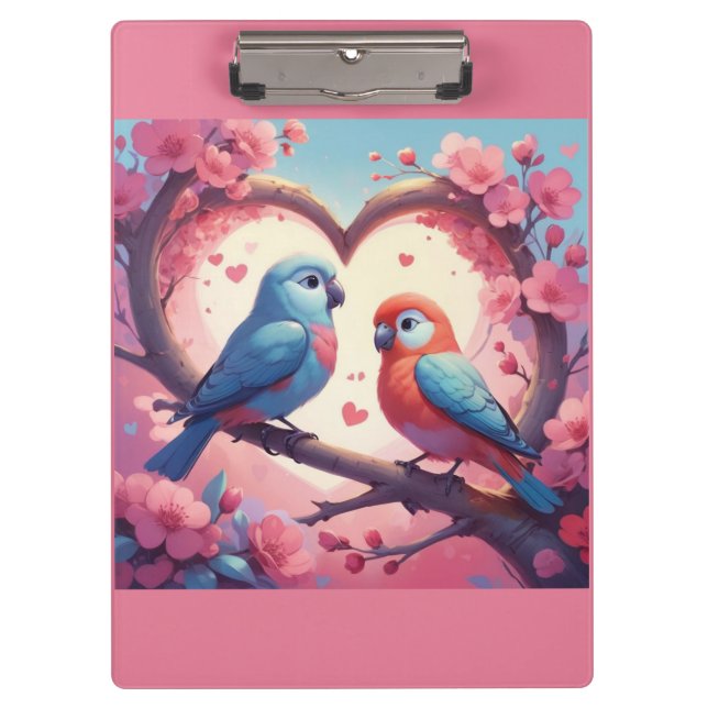 Lovebird Freundschaft Klemmbrett (Vorderseite)