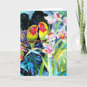 LOVEBIRD Grußkarte mit Orchideen Karte