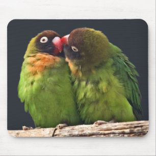 Lovebird Kiss Mousemat Mousepad