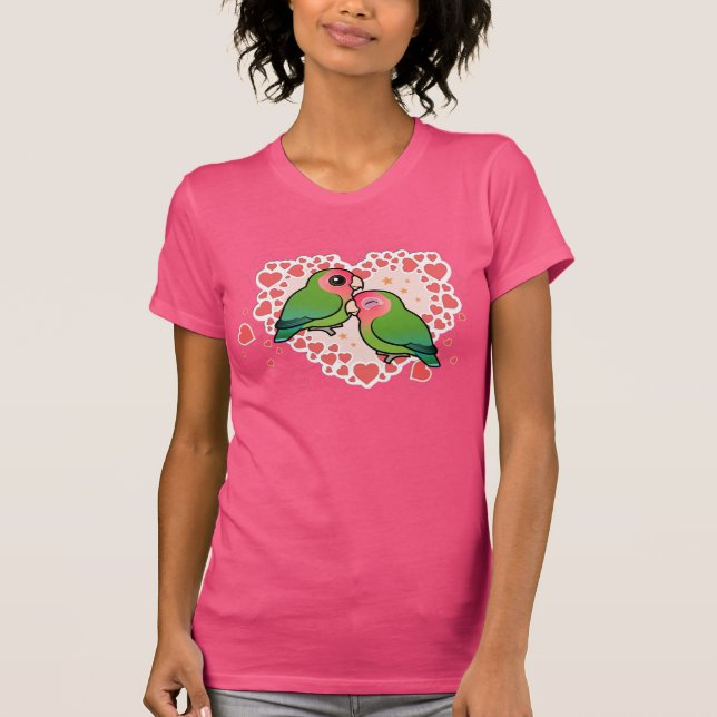 Lovebird Liebe Herz T-Shirt (Vorderseite)