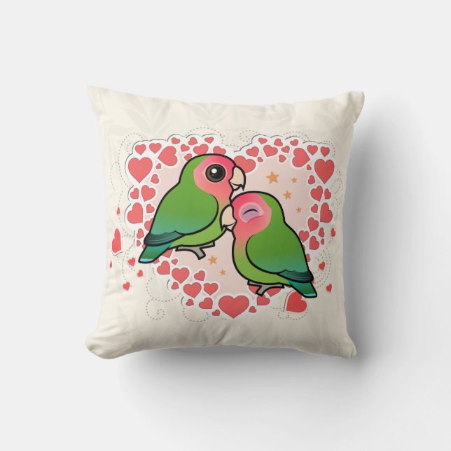 Lovebird Liebe Kissen (Vorderseite)