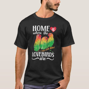 Lovebird Peach gegenüber Parrot Pet African Fische T-Shirt