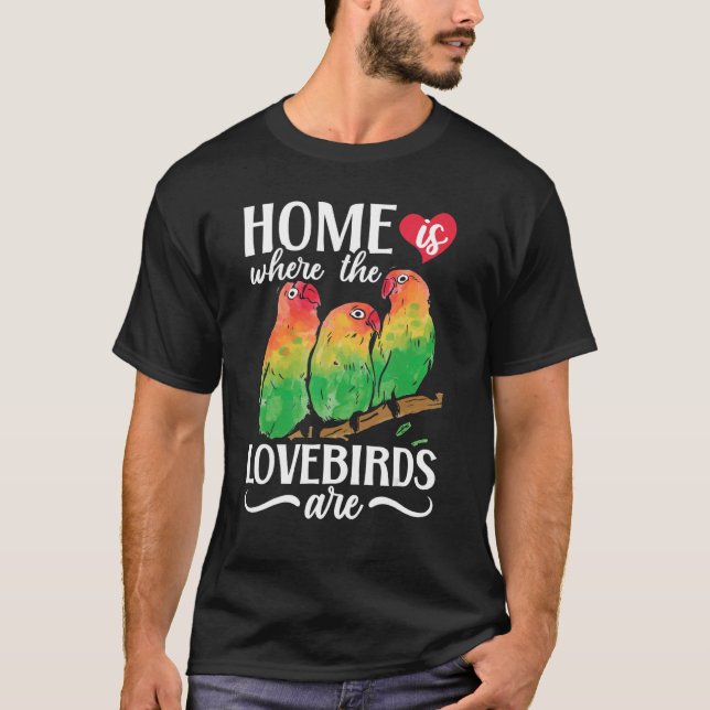 Lovebird Peach gegenüber Parrot Pet African Fische T-Shirt (Vorderseite)